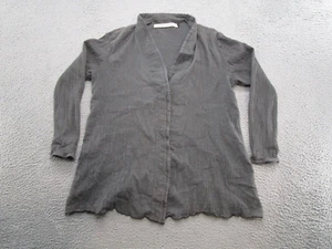 Cynthia Ashby Women's Snap Up Long Sleeve Lightweight Top Blouse Size XS Cotton - Picture 1 of 11