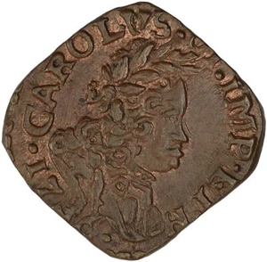1736 Milan King Charles VI Copper 1 Quattrino - Picture 1 of 2