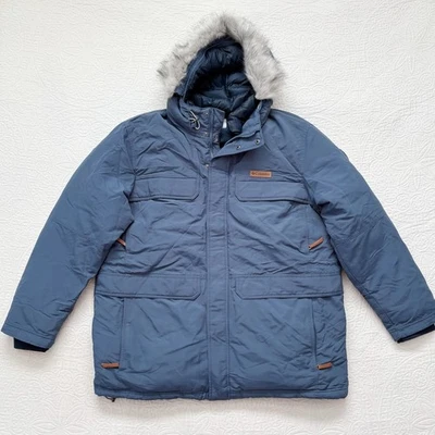 Parka de hombre Columbia 550 con relleno de plumón Trillium, azul (talla XXL) Foto 1 de 4