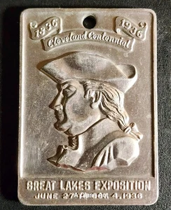 1936 Great Lakes Exhibition Cleveland Centennial Medal Grasselli Chemical B2127 - Picture 1 of 6