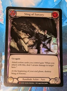Flesh and Blood *FOIL* Tales of Aria 1st Edition Majestic STING OF SORCERY NM - Imagen 1 de 1