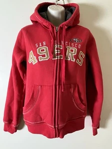 AS IS * 49 ERS Women's Sz M NFL Team Apparel Full Zip Hoodie Fuzzy Lining - Picture 1 of 11