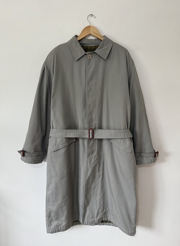 Trench coat uomo Burberry RARO quasi immacolato anni '70 grigio 46R foderato a quadri