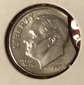 2005 Roosvelt Dime CLIPPED Rare￼ CLIP - Picture 1 of 5