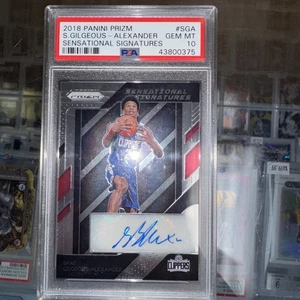 SHAI GILGEOUS-ALEXANDER PSA 10 GEM AUTO 2018 PRIZM ROOKIE SENSATIONAL SIGNATURES - Picture 1 of 5