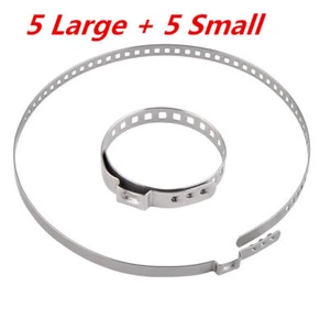 10x Universal Edelstahl Klemmschellen Antriebswellenmanschette Befestigungs Clip - Bild 1 von 6