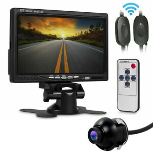 Wireless Backup Camera 7'' HD Monitor Rear View CMOS Color Kit For Pickup Truck