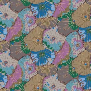 Free Spirit - Kaffe Fassett Collective August 2024 - Lotus Leaf - Grey, BTY - Picture 1 of 8