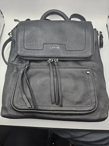 Lodis Backpack, Bag, Purse Leather Black NICE - Picture 1 of 10