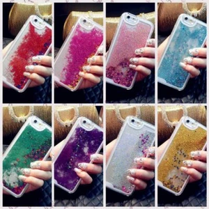 Floating Stars Liquid Glitter Quicksand Hard Phone Case iPhone X 11 12 Pro Max - Picture 1 of 10