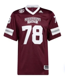 NEW adidas Mississippi State Bulldogs Home Maroon Jersey Men’s Size Large - Picture 1 of 6