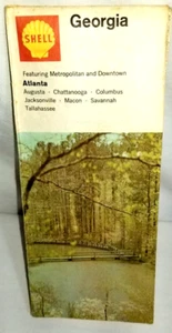 Vintage Shell Oil Company 1968 Georgia Staatskarte - Bild 1 von 5