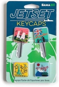 Jetset Keycaps - Fundas para llaves - Tapas para llaves de goma - por GAMAGO Juego de 4 NUEVO - Imagen 1 de 2