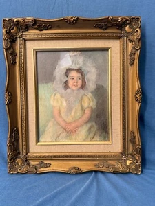 Vintage Framed Print "Margot In White" by Mary Cassatt Impressionist The Guild - Picture 1 of 10