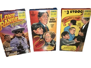 The Three Stooges and Long Ranger VHS Collection Great Condition from 1985 - Picture 1 of 5