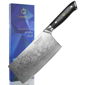 Sunnecko 18cm Cuchillo de Cocina Chino Profesional vg10 Cuchillo Damasco Cuchillo de Cocina - Imagen 1 de 9