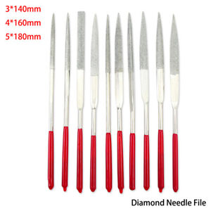 140/160/180mm Diamond Needle File Set Precision Metalwork Craftwork Jewelry Tool