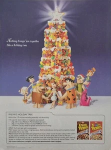 2010 Flintstones Wilma's Holiday Christmas Tree Cocoa Fruity Pepples Print Ad - Picture 1 of 1