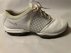 Nike Air Embellish Golf Shoes Women's 10 White 418379-101 Soft Spikes Lace Up