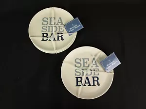 2 Sets of 4 Bamboo Fiber Plates SEA SIDE BAR 6" Dessert Appetizer Plates - Picture 1 of 6