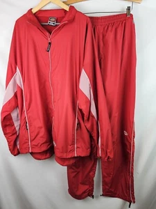 Easton Mens Tracksuit Size 3XL Red White Windbreaker Track Jacket & Pants Set - Picture 1 of 17