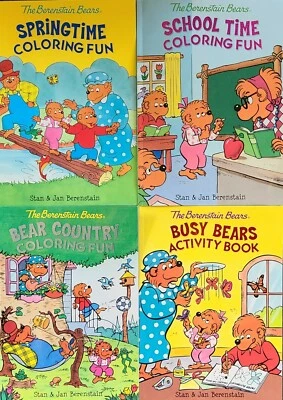 The Berenstain Bears - Set of 4 Coloring and Activity Books - NEW Foto 1 de 4