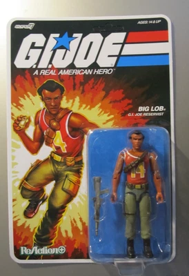 GI Joe ReAction Super 7 Big Lob, Reservist, O-ring Figure, New, Unpunched Card - Image 1 of 4