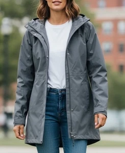 Giacca parka antipioggia donna EDDIE BAUER Cloud Cap INVERNO BLU nuova con etichetta taglia M - Foto 1 di 9