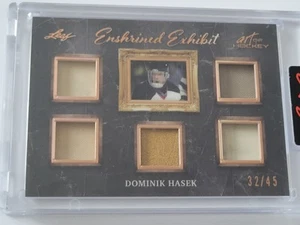 2022 Leaf Art Of Hockey Enshrined Exhibit Dominik Hasek /45 - Picture 1 of 2