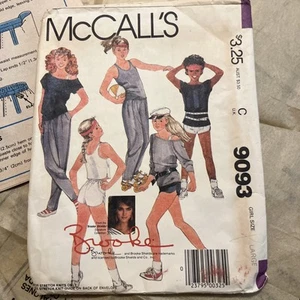 McCalls 9093 Brooke Shields Sewing Pattern VTG 1984 Girl Large 10-14 - See Det - Picture 1 of 5