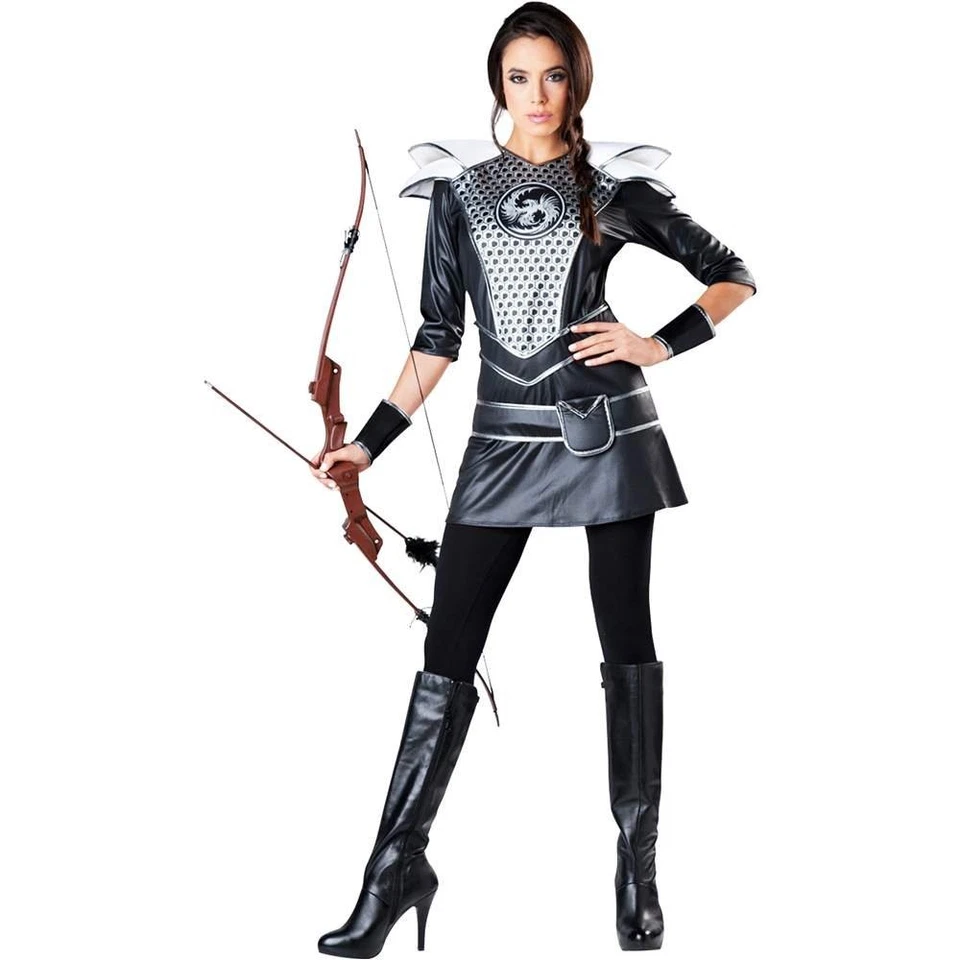 Fantasia de caçadora meia-noite Halloween adulto grande - Imagem 1 de 1