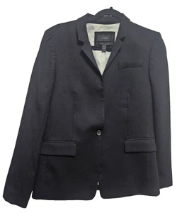 Blazer J Crew Regent Azul Marino Oscuro LN Lana Blnd One Bttn Delantero B0323 Talla 8 Usado en Excelente Condición - Imagen 1 de 10