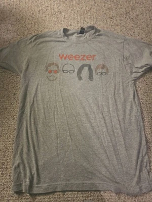 Weezer 2019 Official Tour T Shirt. Grey Size L. Vintage, Emo, Punk, RARE, 90's - Image 1 of 3