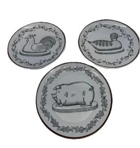 3 Georges Briard L'EPICURIEN France 7350 Charcuterie Etc Plate Pig Chicken Duck - Picture 1 of 16
