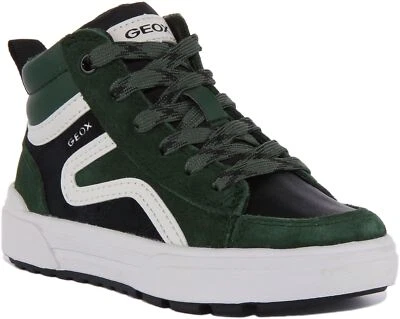 Sapatos de treino Geox Weemble com cadarço lateral júnior masculino verde EUA 1 - 13 - Imagem 1 de 4