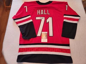 TAYLOR HALL signed HURRICANES custom jersey JSA COA SIZE XL - Picture 1 of 4