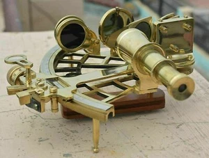 Nautical Sextant Navigation Working Functional Original Antique Brass Nautical - Picture 1 of 5