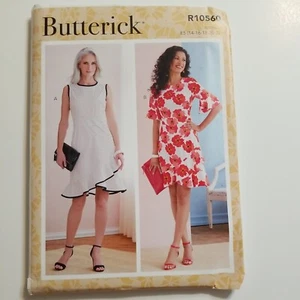 Abito con volant e fondo modello Butterick R10560 E5 taglia 14 16 18 20 22 - 13 pezzi - Foto 1 di 7