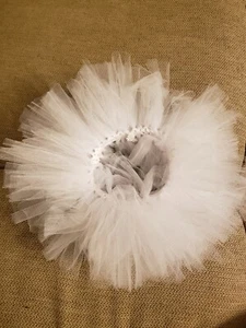 Tutú blanco hecho a medida para bebé niña niño - Imagen 1 de 9