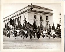 1929 St Paul Minnesota VFW Color Guard in Parade Vintage 8x10 Photo