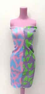 Vestido Barbie Extra Deluxe morado y rosa estampado nuevo muñeca regalo moda - Imagen 1 de 6