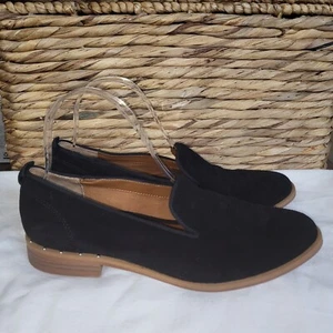 Franco Sarto Jeena Damen-Halbschuhe 8 schwarz Veloursleder flache Slipper Nieten - Bild 1 von 9