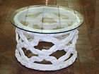 VINTAGE 70's ROUND RESIN RIBBON COFFEE SIDE TABLE IN STYLE of TONY DUQUETTE 24