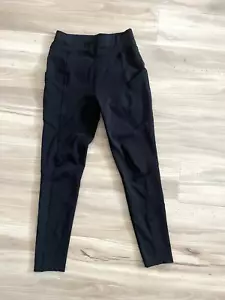 Pop Fit Women's M Athletic Black Stretch Pants Leggings Pockets - Picture 1 of 4