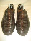 Mens French Shriner &quot;Avalon&quot; Brow Leather Woven Toe Loafers sz 9.5M