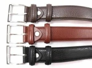 Calidad Hombre Piel Unión Cinturón Con Hebilla de Plata 3 Colores Informal Smart - Imagen 1 de 7