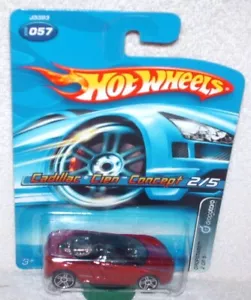 Hot Wheels 2006 Dropstars Series Cadillac Cien red,,ex.card,i combine ship - Picture 1 of 1