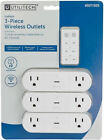 Utilitech 3-Piece Indoor Wireless Outlets with Remote Control 80ft Range **NEW**
