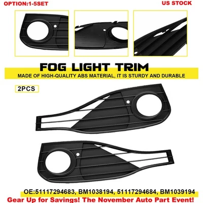 Grelha de para-choque dianteiro tampa de farol de neblina acabamento LH e RH para 2014-16 BMW 428i base 2-20x - Imagem 1 de 4