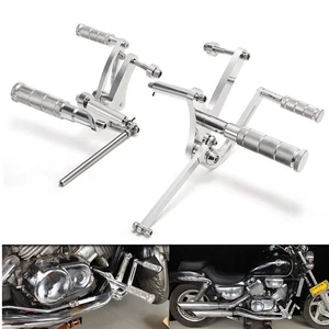 For HONDA Magna 750 94-03 Polished 10" Forward Controls Footrests VF750C VF750CD - Bild 1 von 12